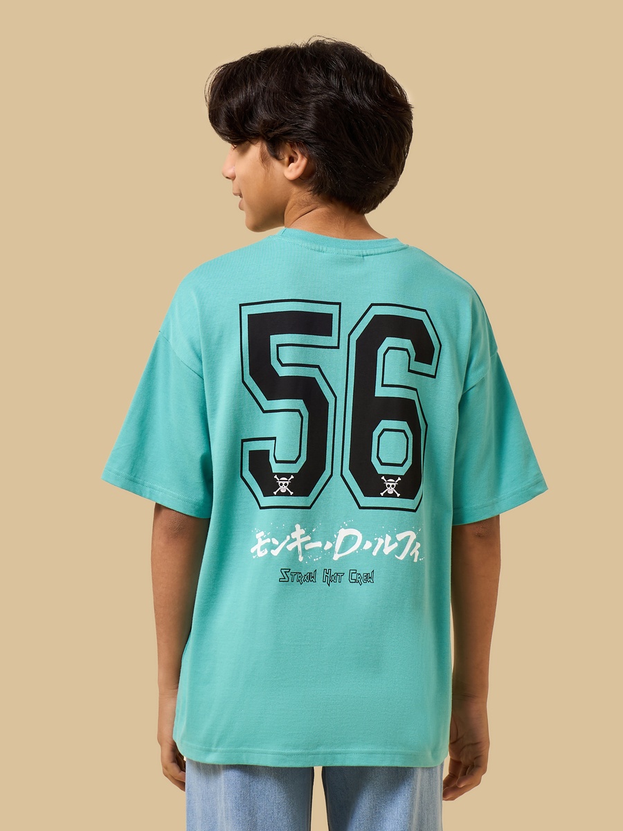 One Piece Print Cotton T-Shirt