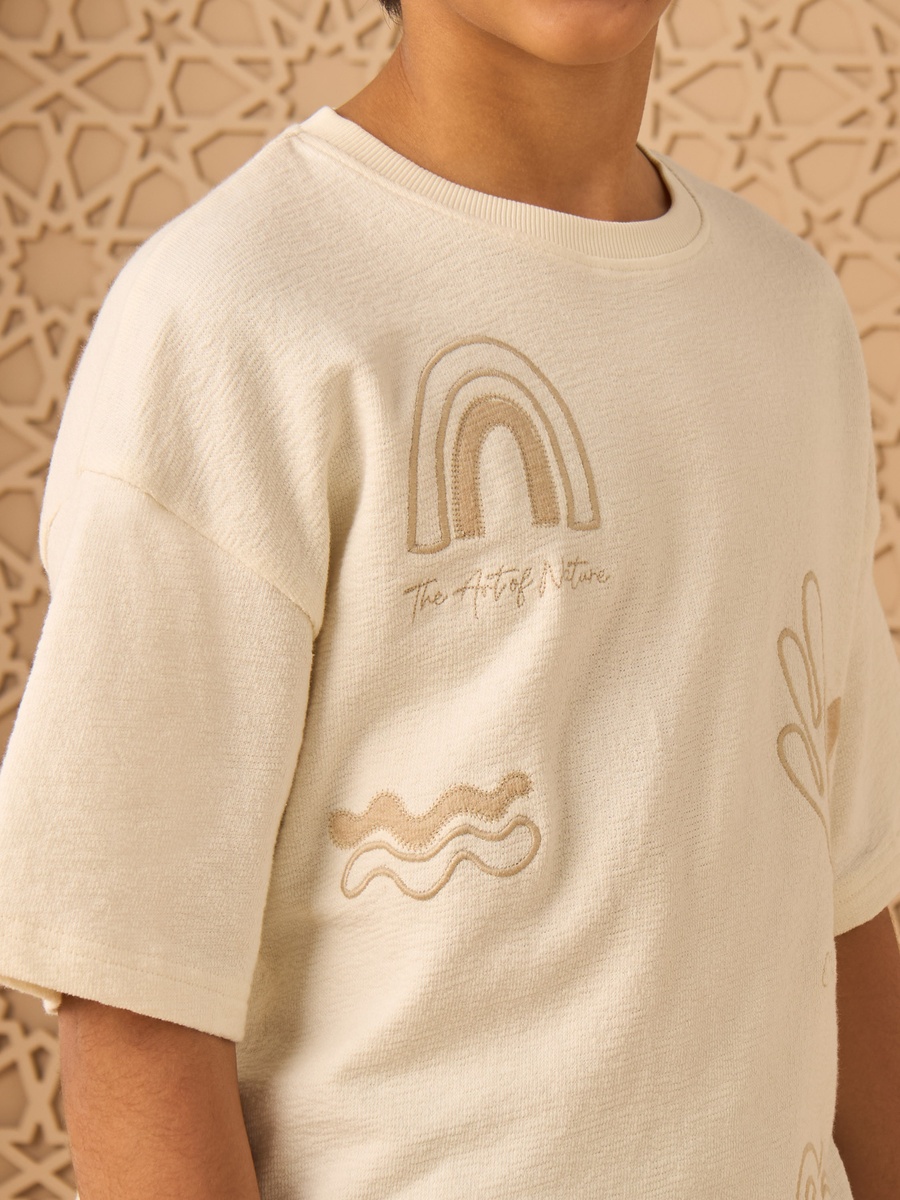 Embroidered Cotton T-Shirt