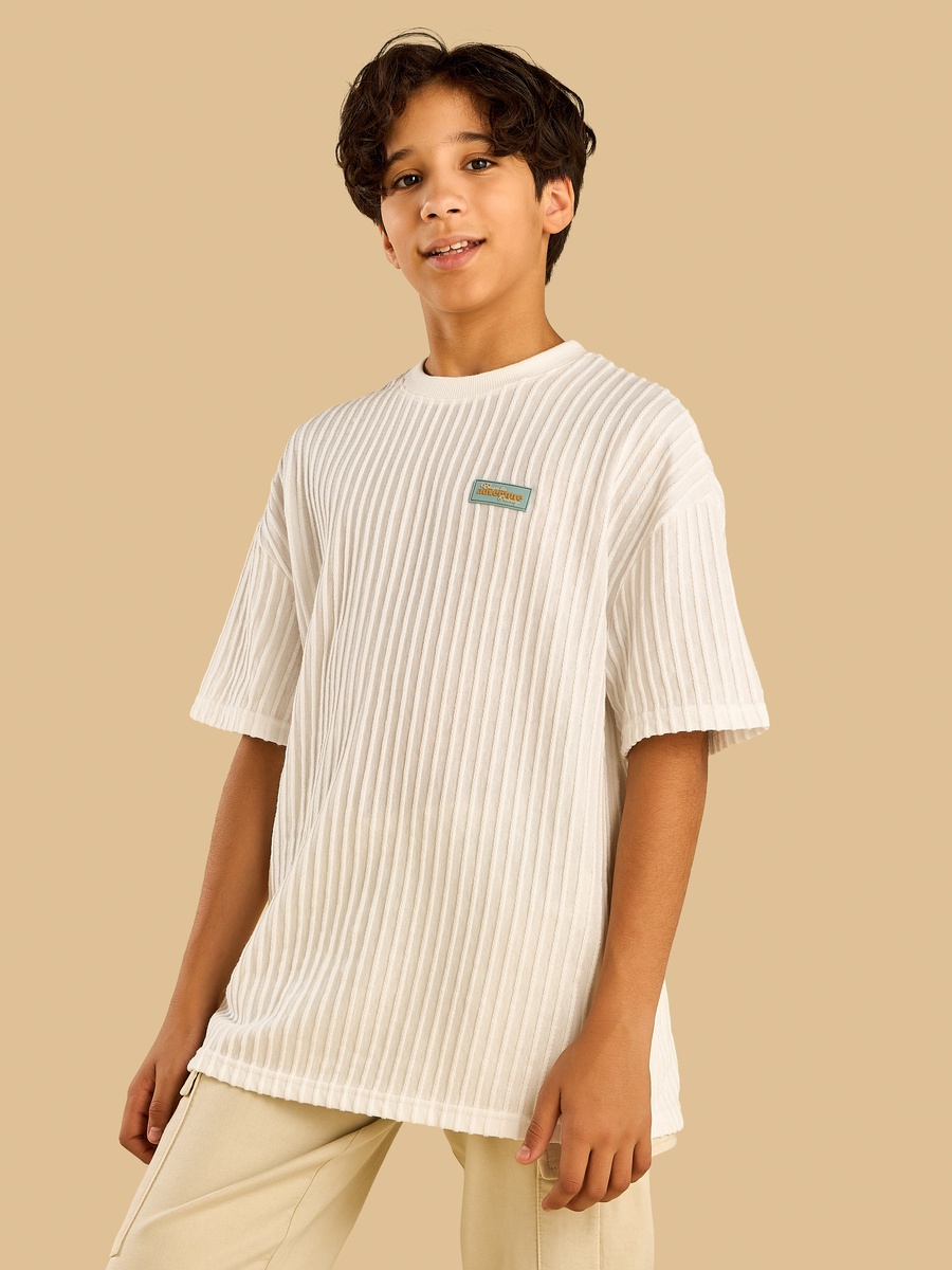 Textured Cotton T-Shirt