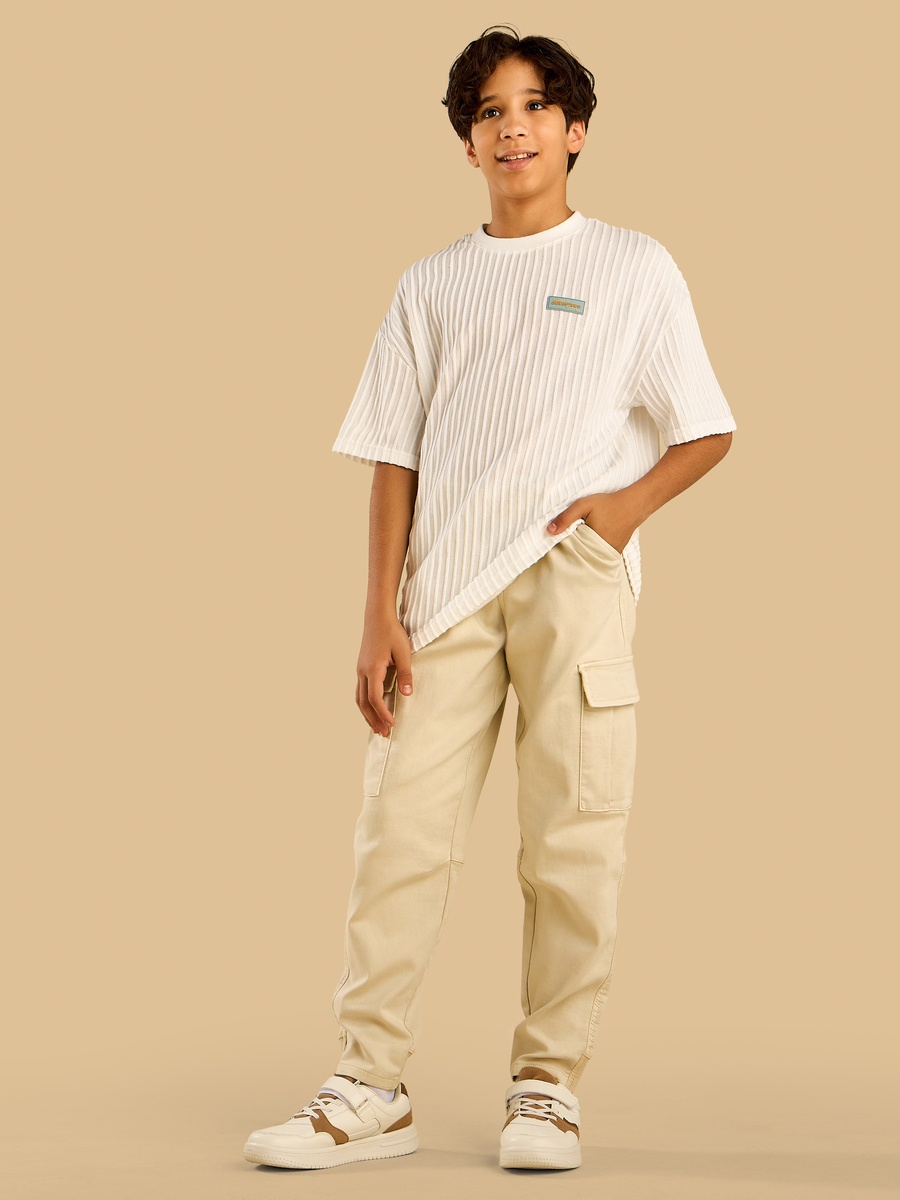 Textured Cotton T-Shirt