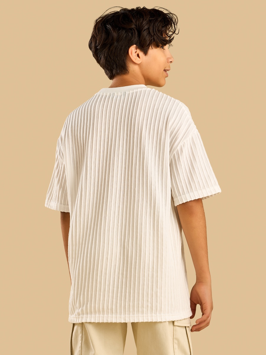 Textured Cotton T-Shirt