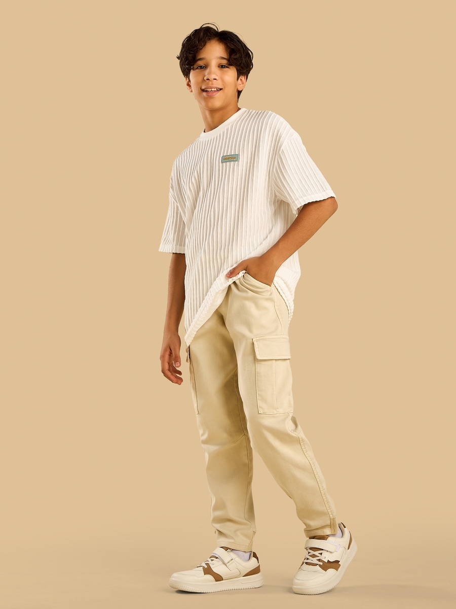 Textured Cotton T-Shirt