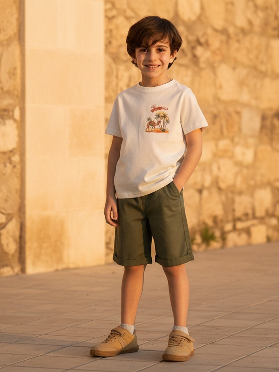 Desert Print Cotton T-Shirt