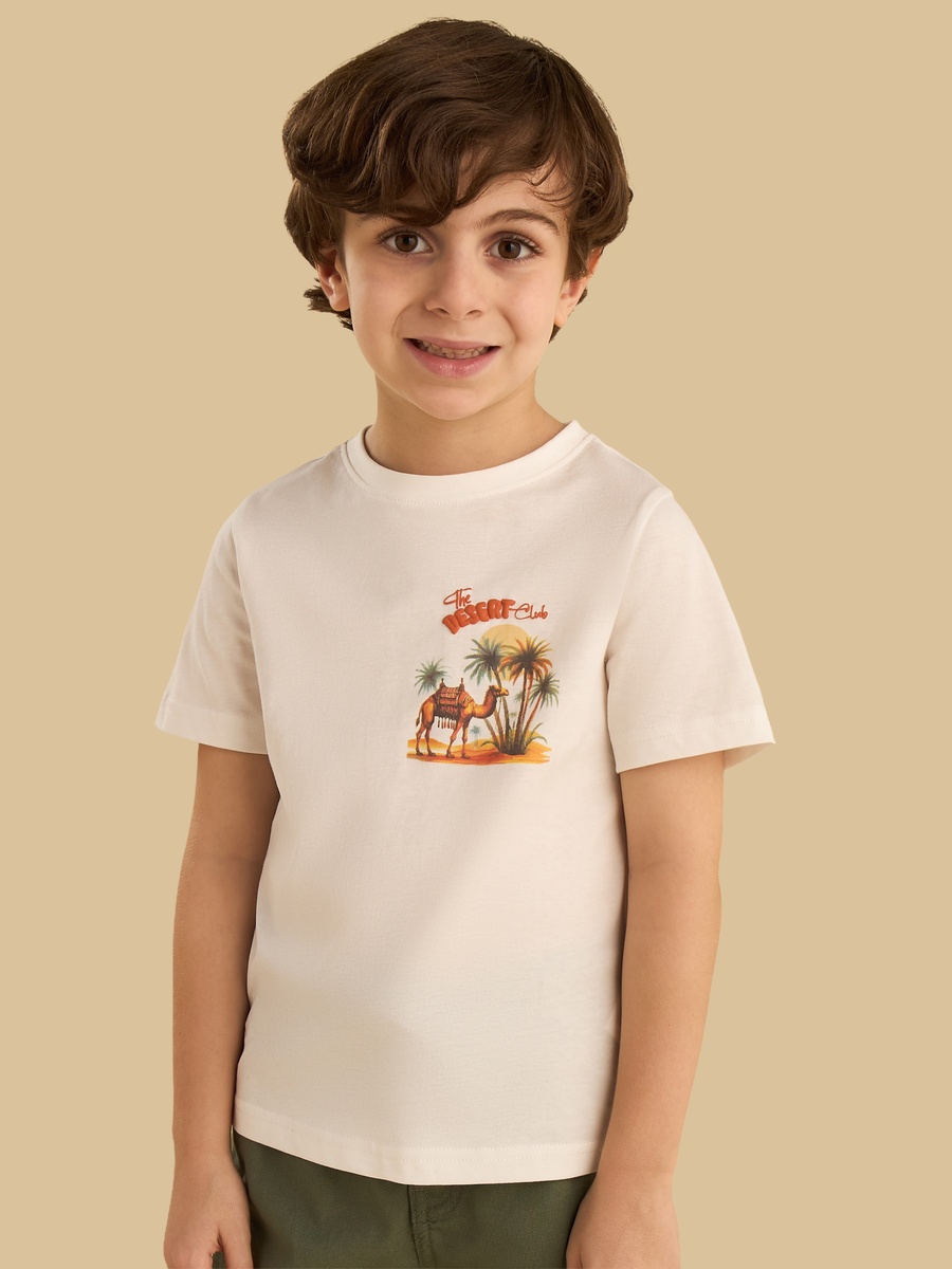Desert Print Cotton T-Shirt