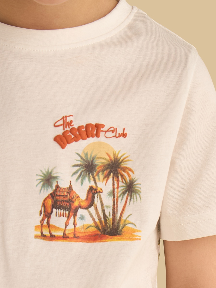 Desert Print Cotton T-Shirt