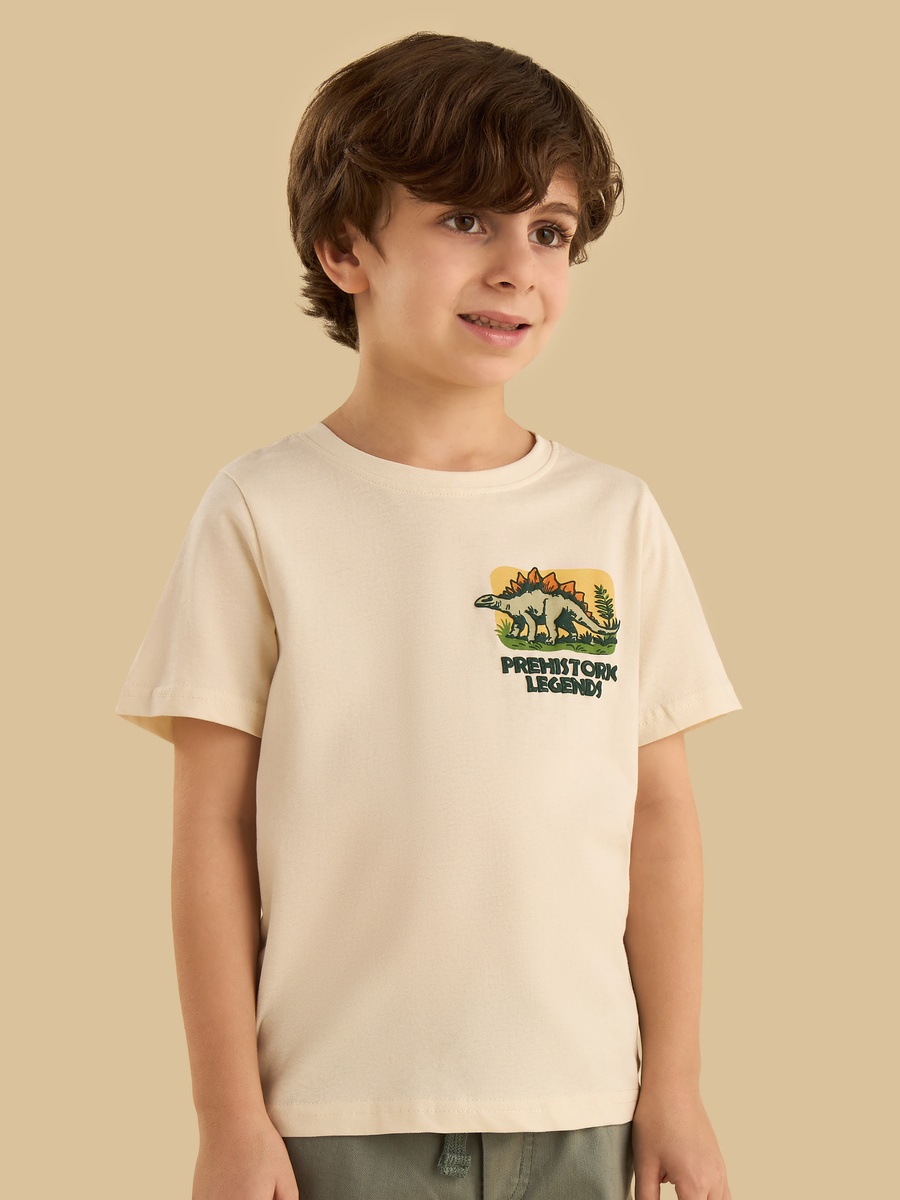 Dinosaur Print Cotton T-Shirt