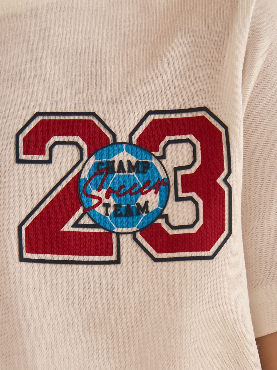 Varsity Print Cotton T-Shirt