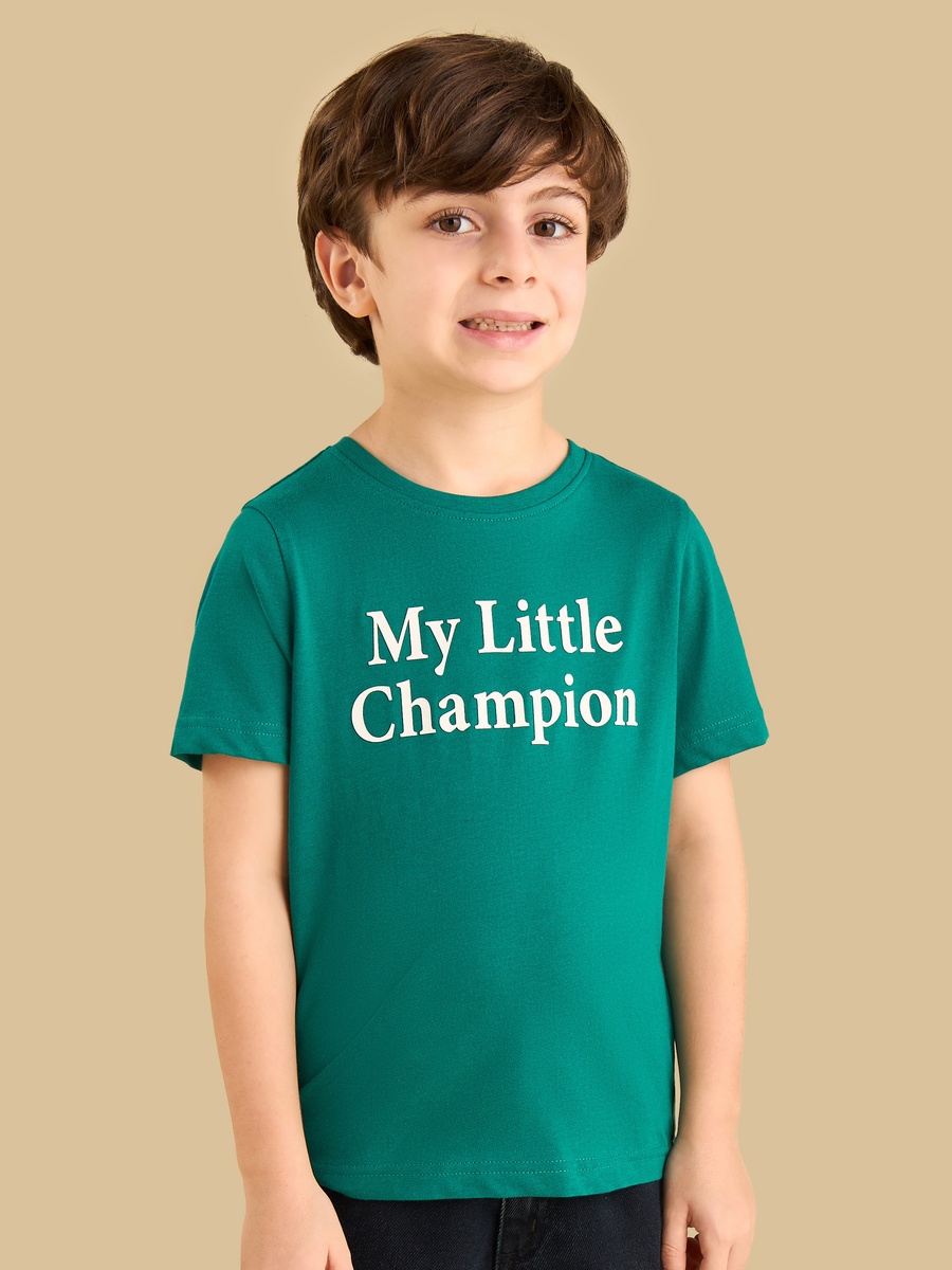 Slogan Print Cotton T-Shirt
