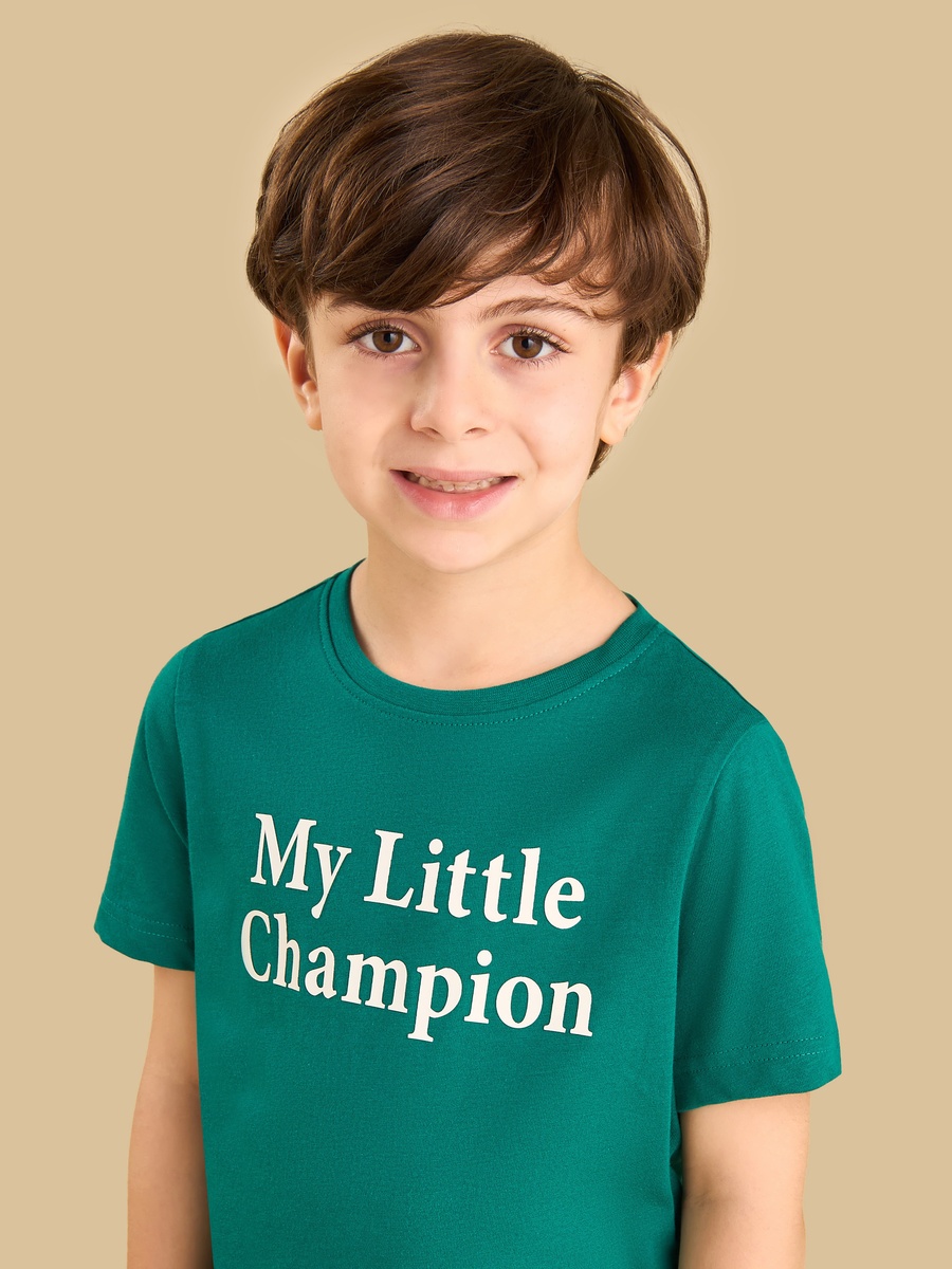 Slogan Print Cotton T-Shirt