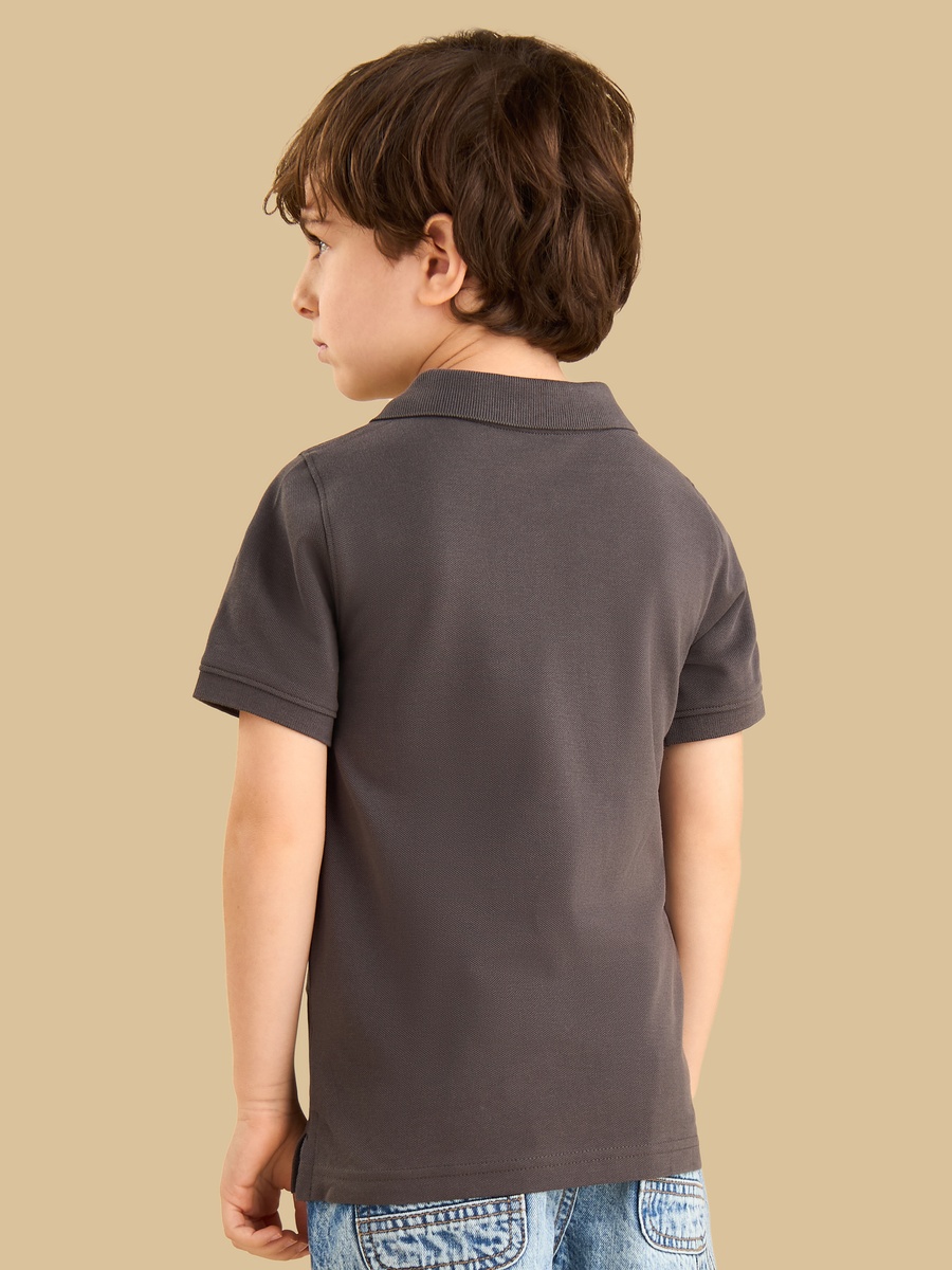 Textured Cotton Polo T-Shirt