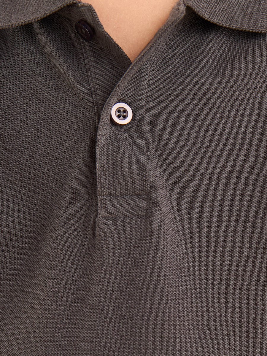 Textured Cotton Polo T-Shirt