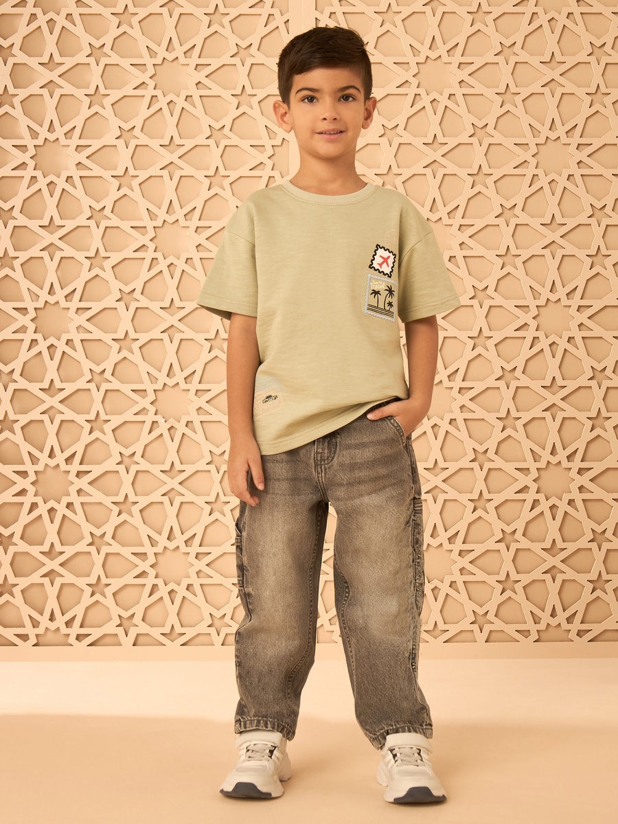 Bon Voyage Print Cotton T-Shirt