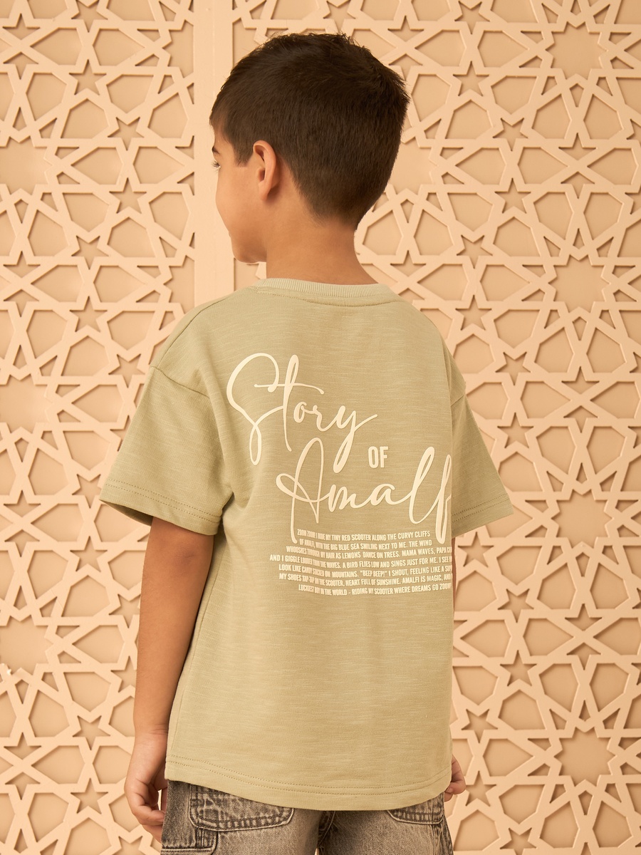Bon Voyage Print Cotton T-Shirt