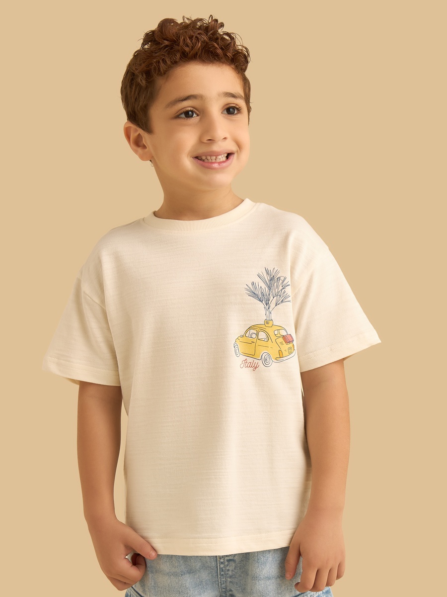 Amalfi Italia Print Cotton T-Shirt
