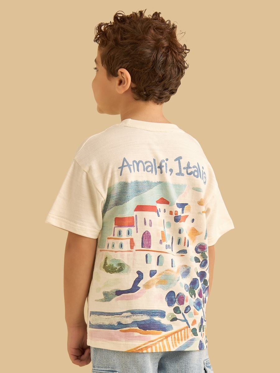 Amalfi Italia Print Cotton T-Shirt