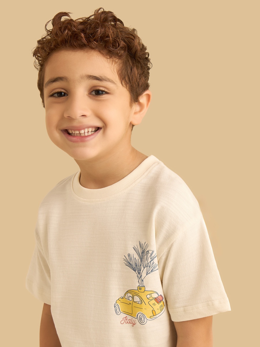 Amalfi Italia Print Cotton T-Shirt