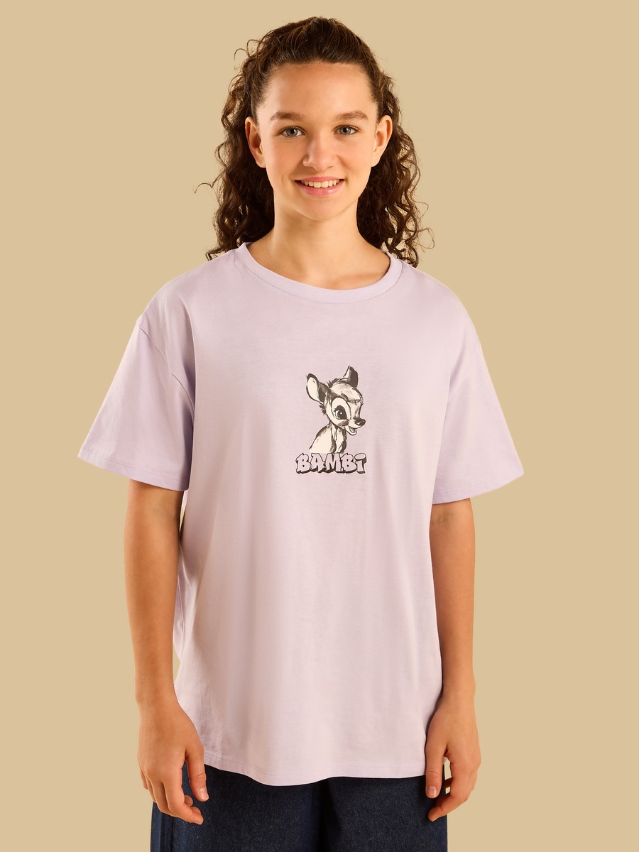Bambi Print Oversized Cotton T-Shirt
