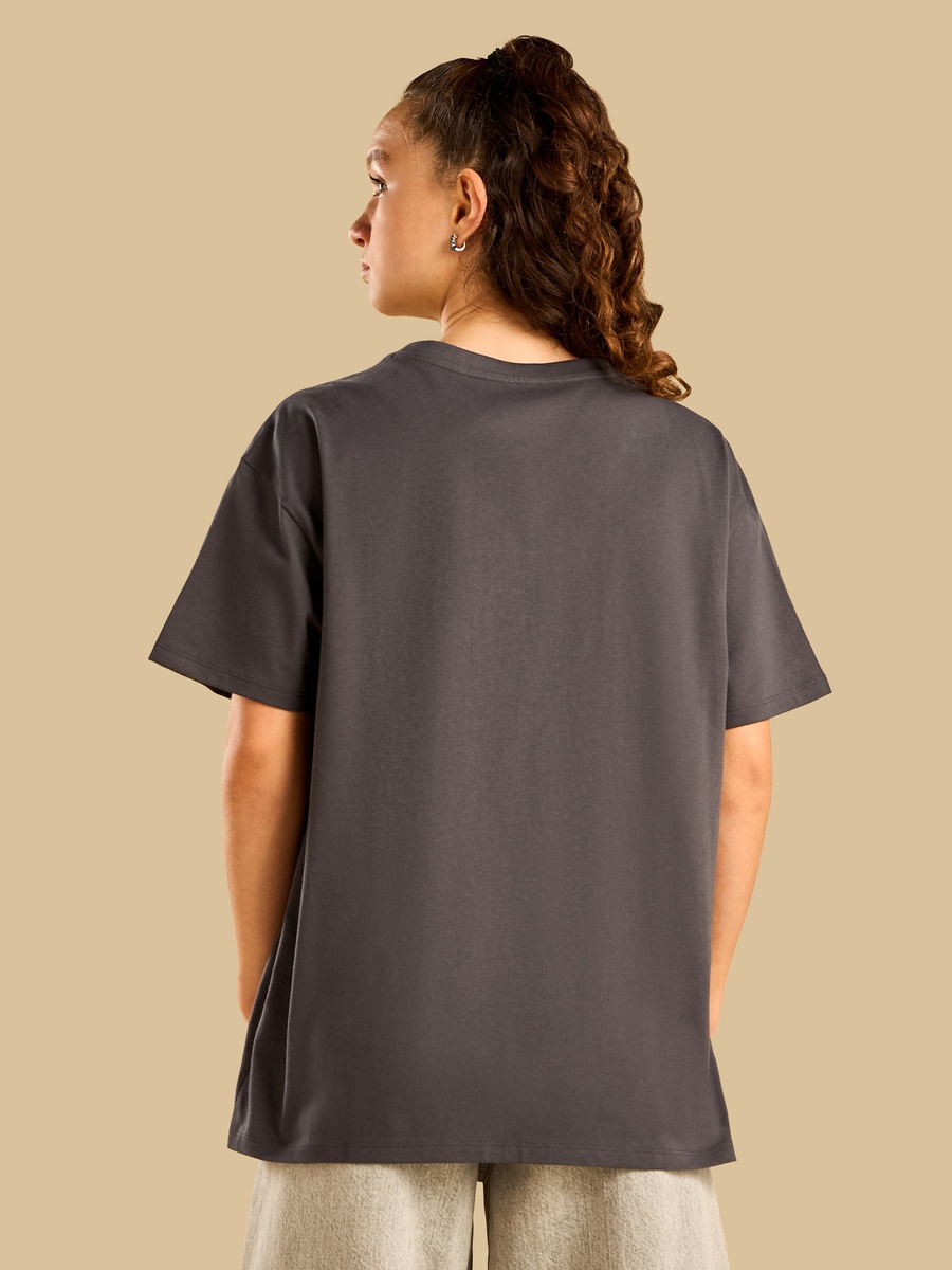 Graphic Print Oversized Cotton T-Shirt