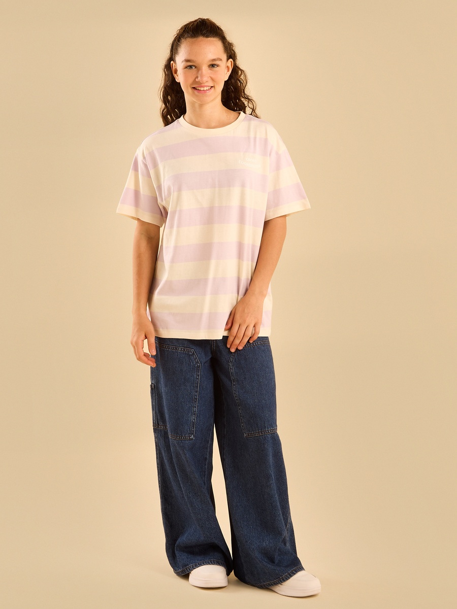 Striped Oversized Cotton T-Shirt