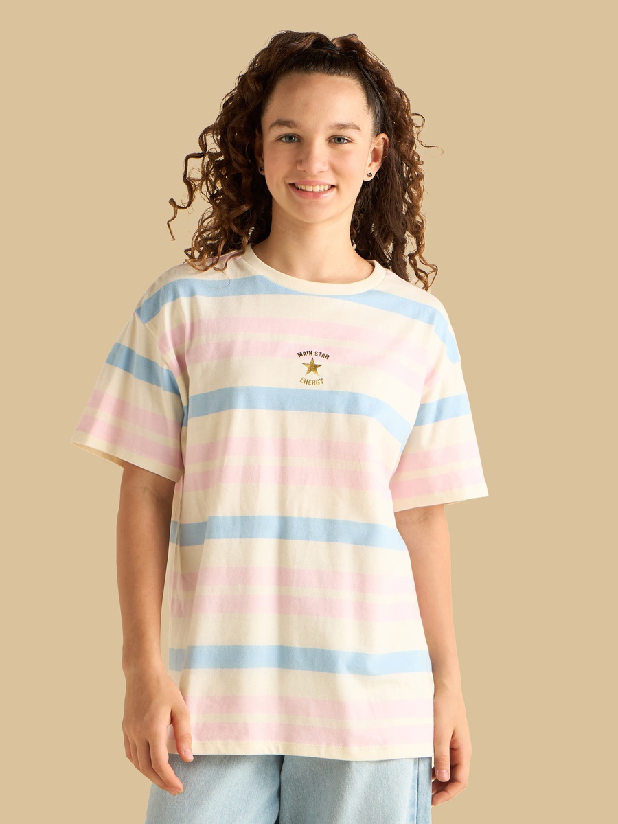 Striped Oversized Cotton T-Shirt