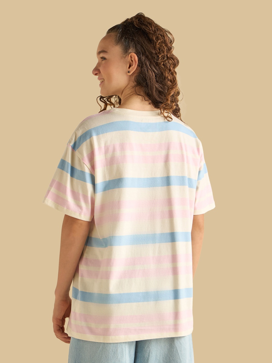 Striped Oversized Cotton T-Shirt