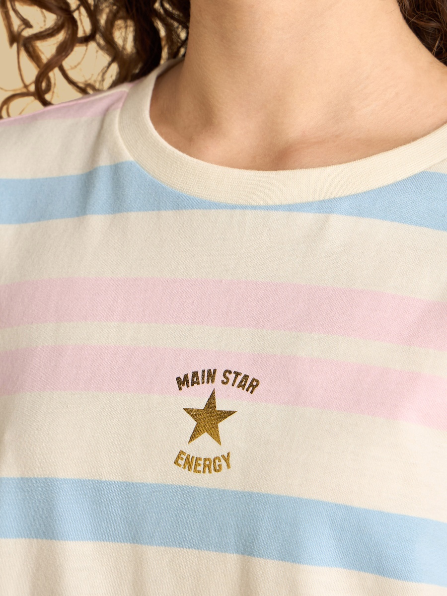 Striped Oversized Cotton T-Shirt