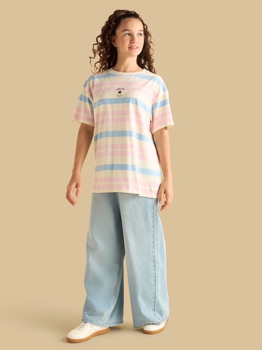 Striped Oversized Cotton T-Shirt