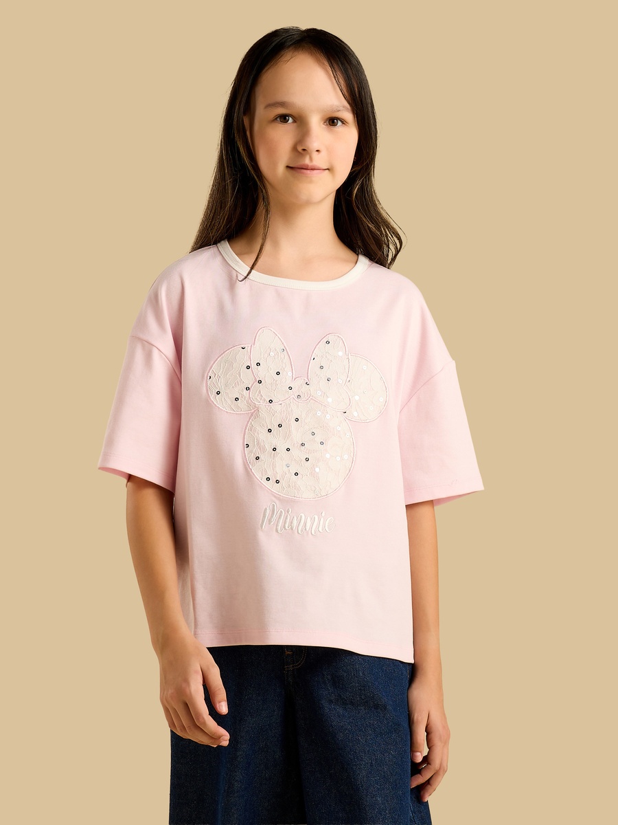 Minnie Mouse Embellished Loose T-Shirt