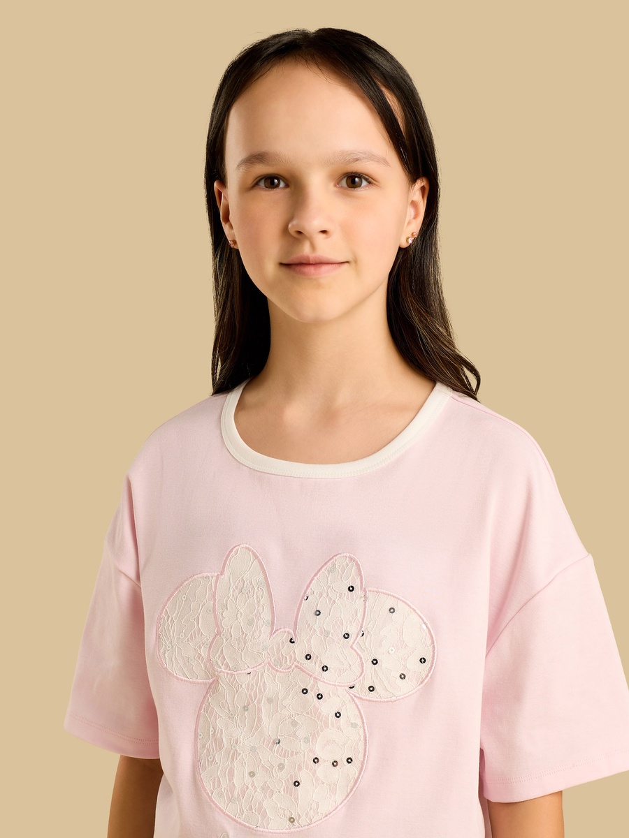 Minnie Mouse Embellished Loose T-Shirt