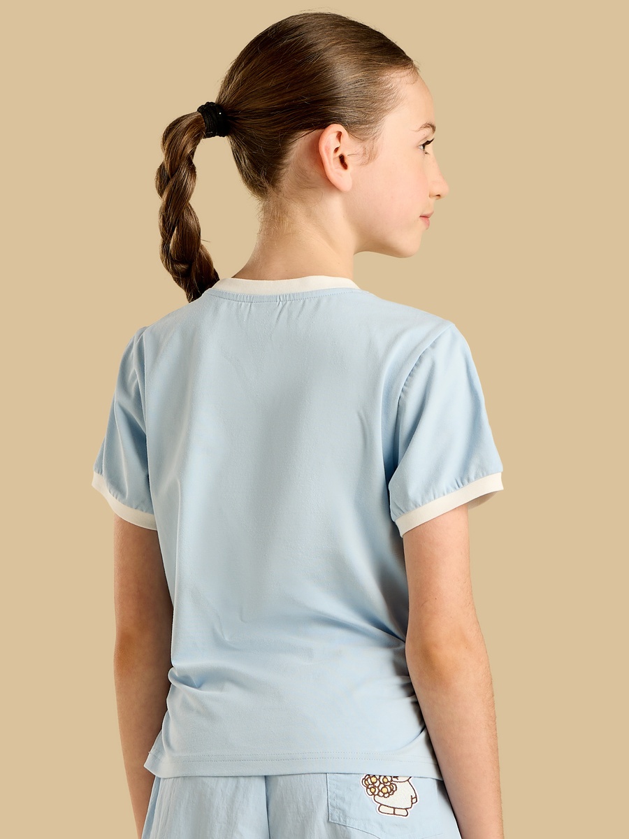 Bow Accent Oversized Cotton T-Shirt