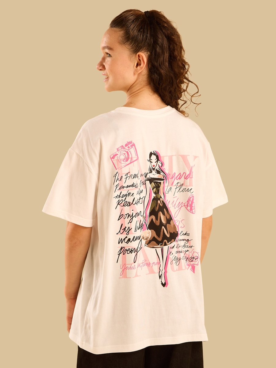 Emily In Paris Print Oversized T-Shirt
