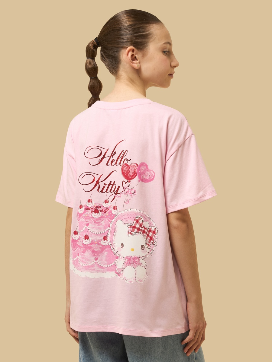 Hello Kitty Print Oversized T-Shirt