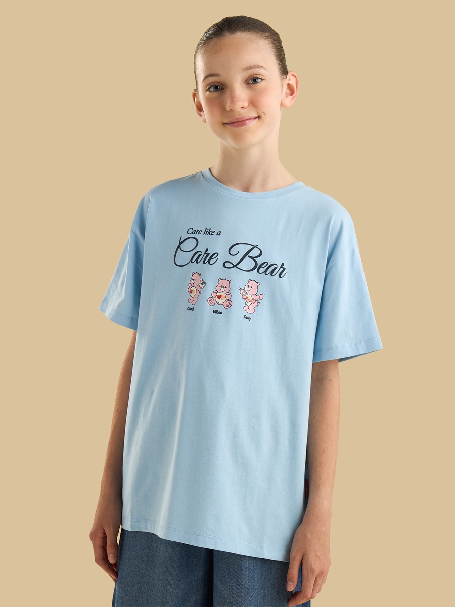 Care Bear Print Cotton Oversized T-Shirt