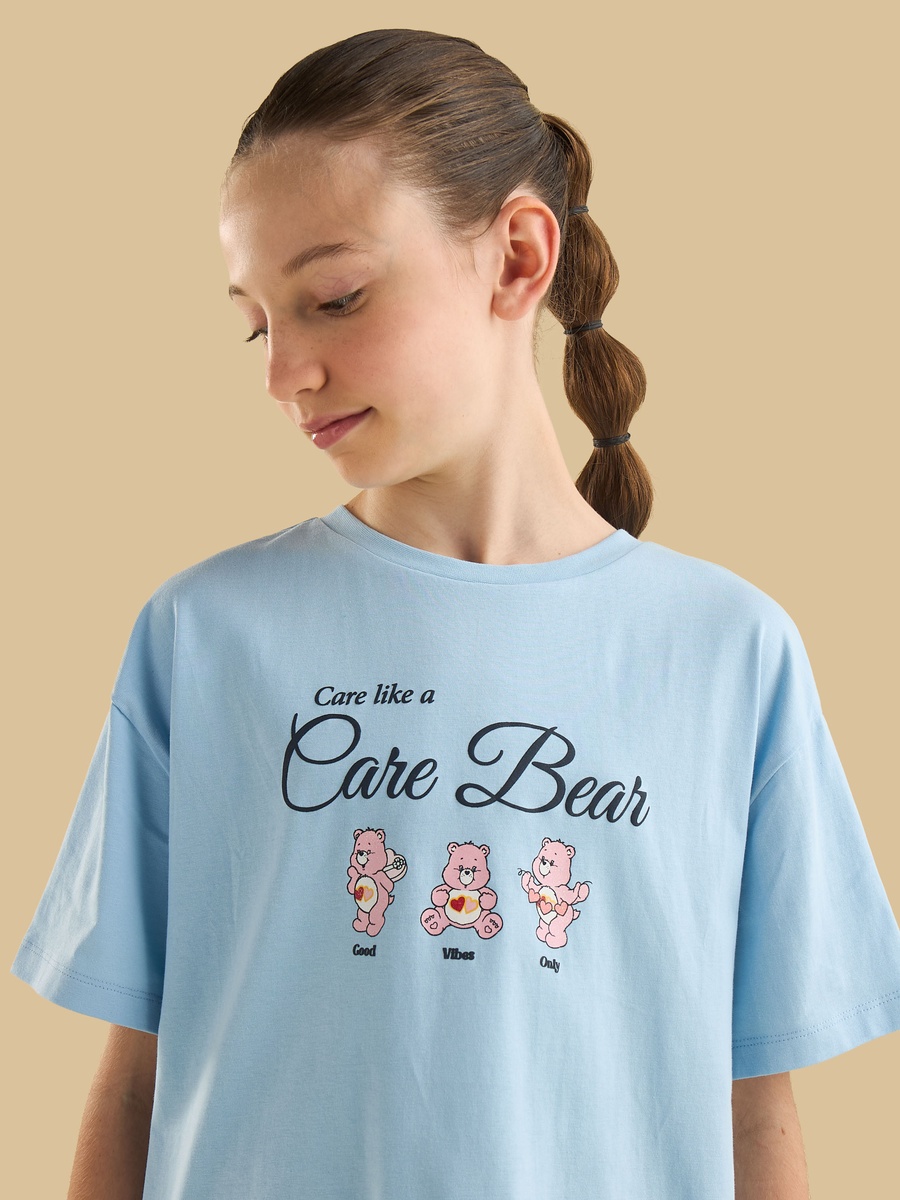 Care Bear Print Cotton Oversized T-Shirt