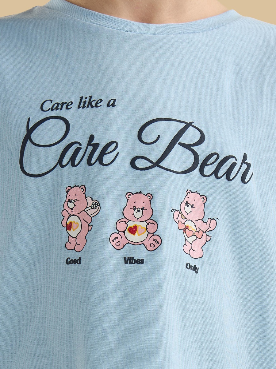 Care Bear Print Cotton Oversized T-Shirt