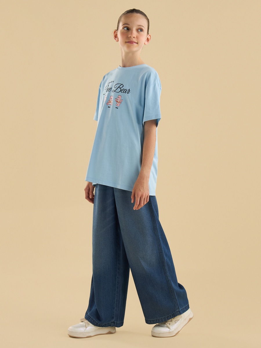Care Bear Print Cotton Oversized T-Shirt