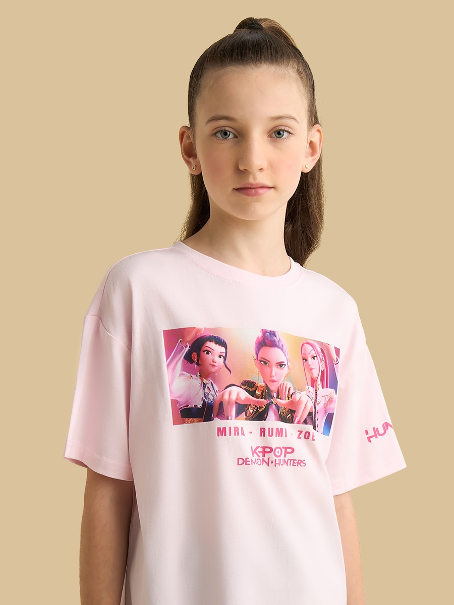 KPop Demon Hunters Print Oversized T-Shirt
