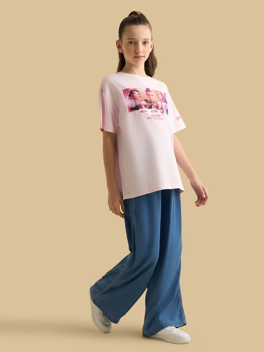 KPop Demon Hunters Print Oversized T-Shirt