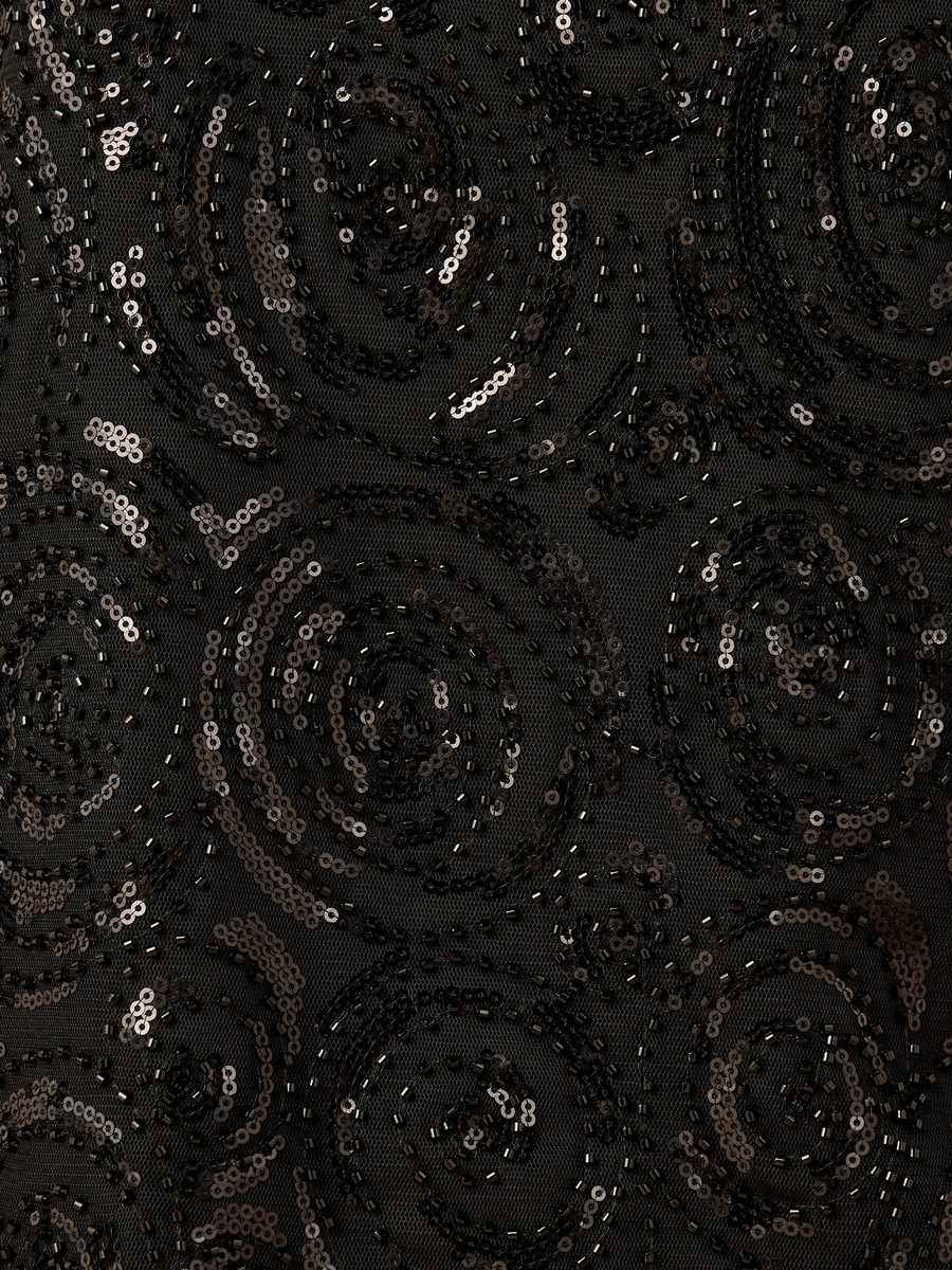 Sequin Embellished Sleeveless Mesh Top