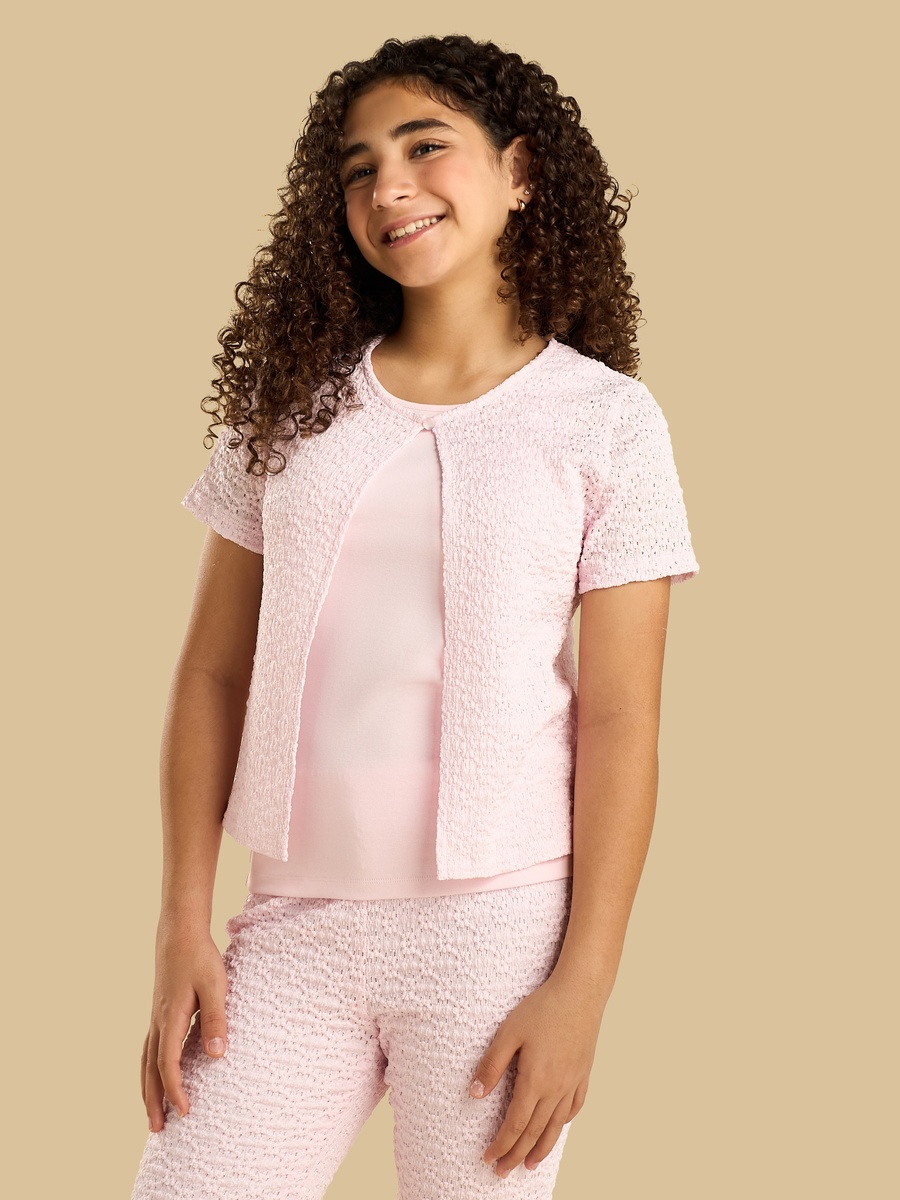 Textured Shrug with Camisole