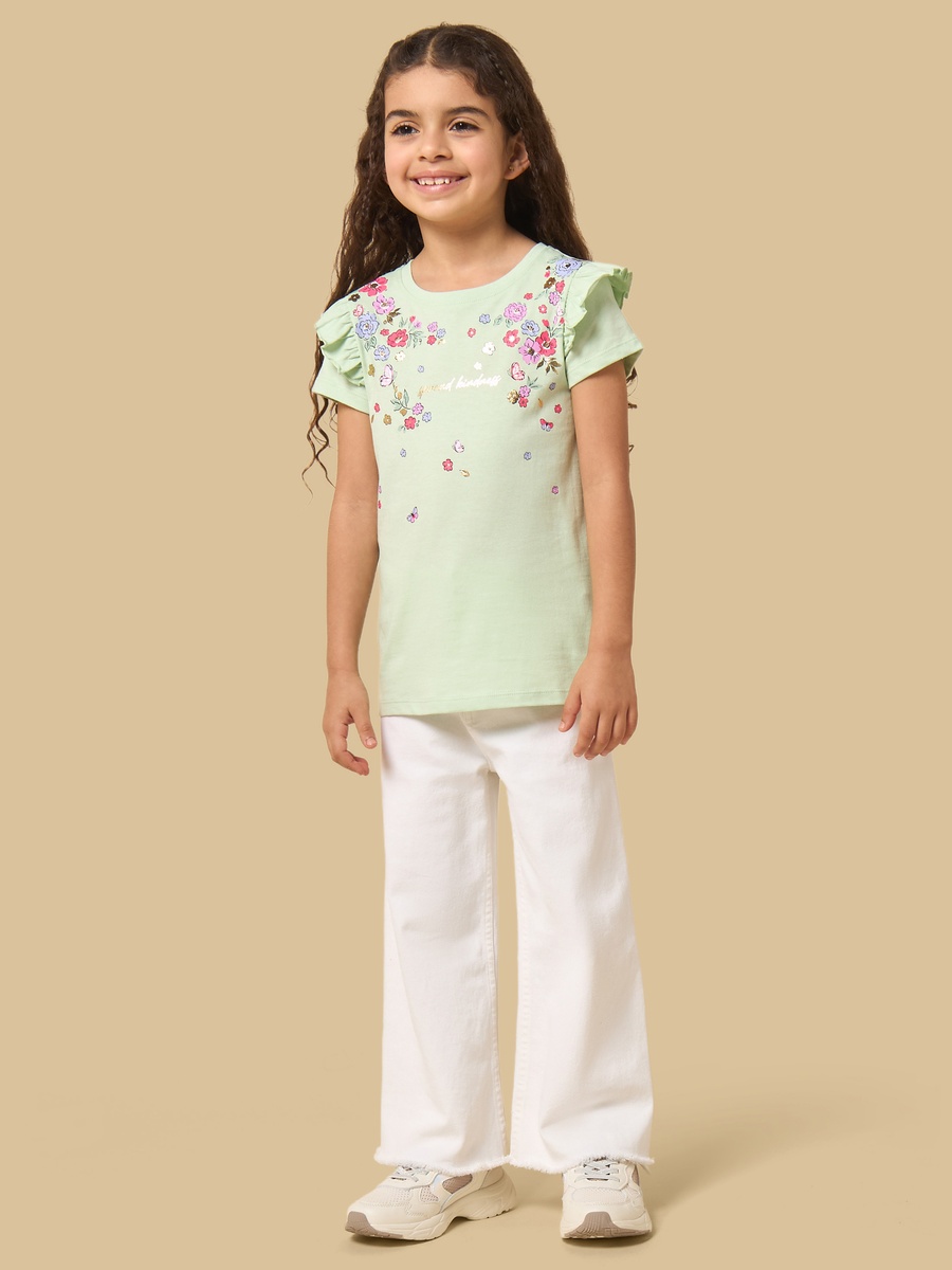 Floral Print Cotton T-Shirt