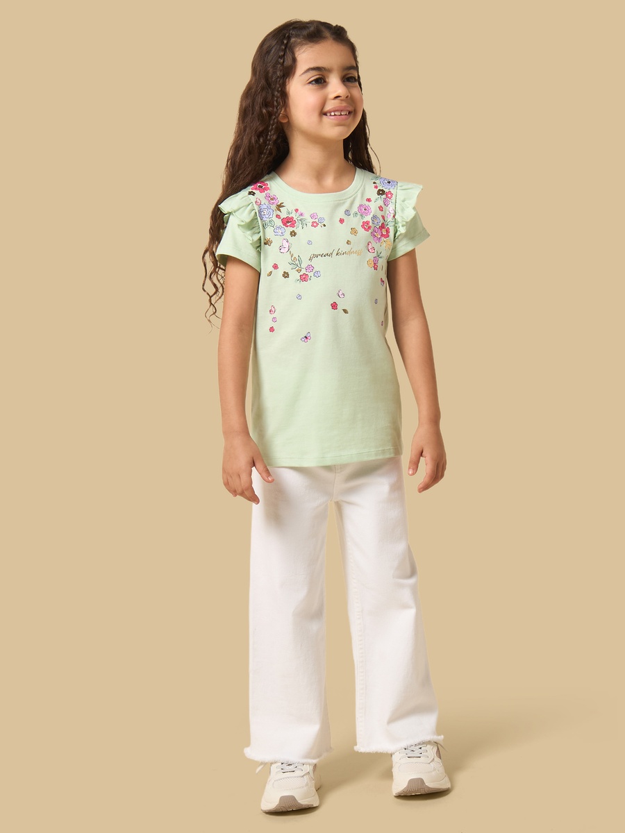 Floral Print Cotton T-Shirt