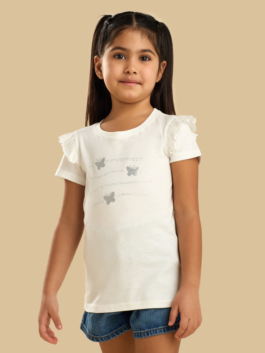 Butterfly Embellished T-Shirt