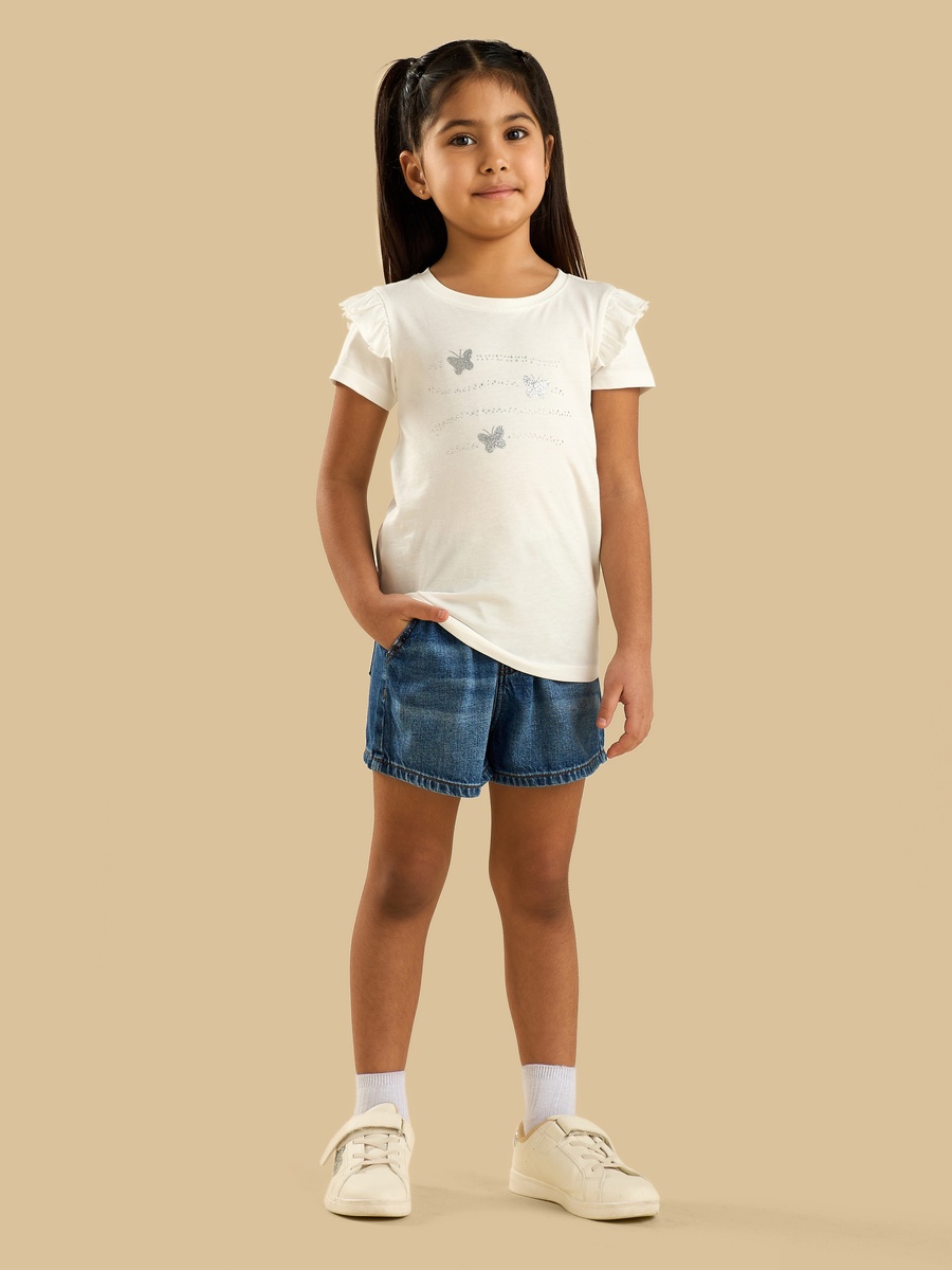 Butterfly Embellished T-Shirt