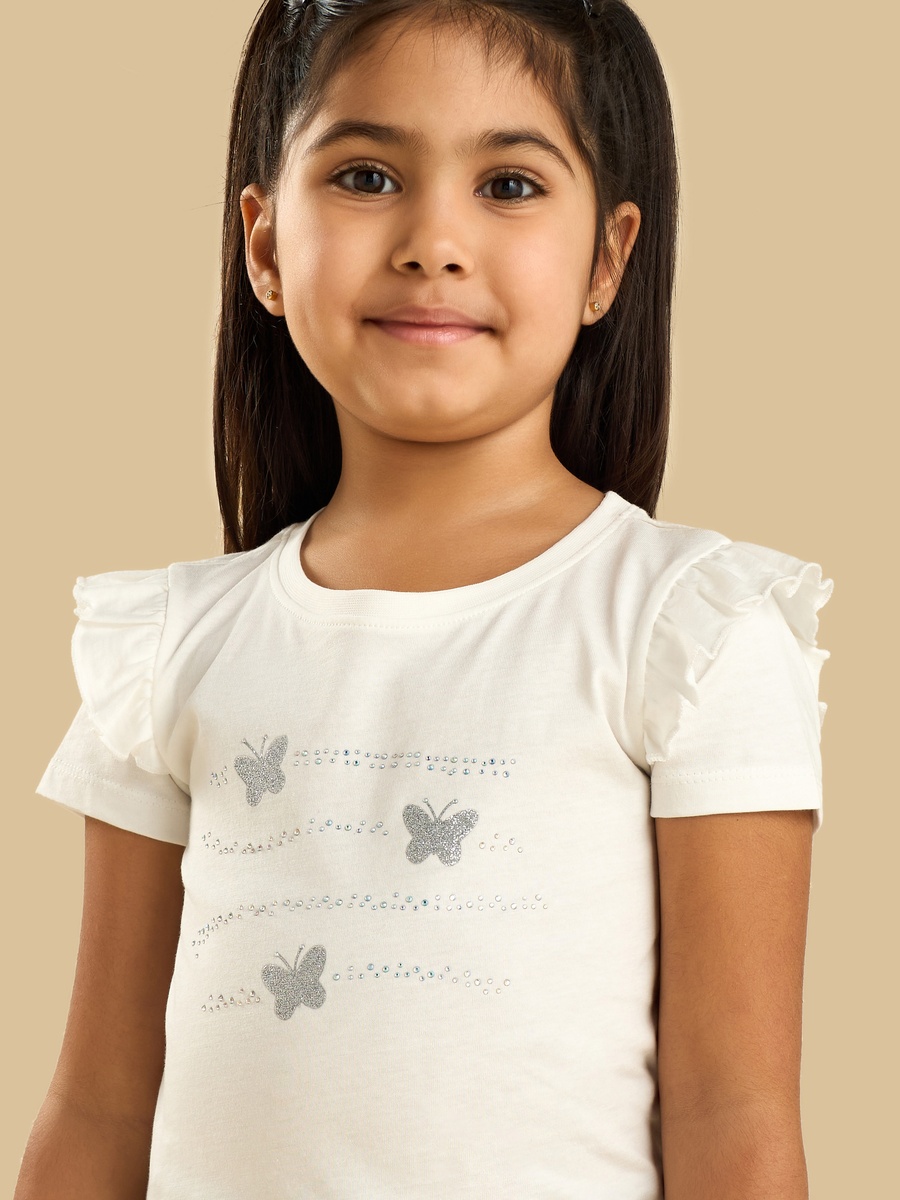 Butterfly Embellished T-Shirt