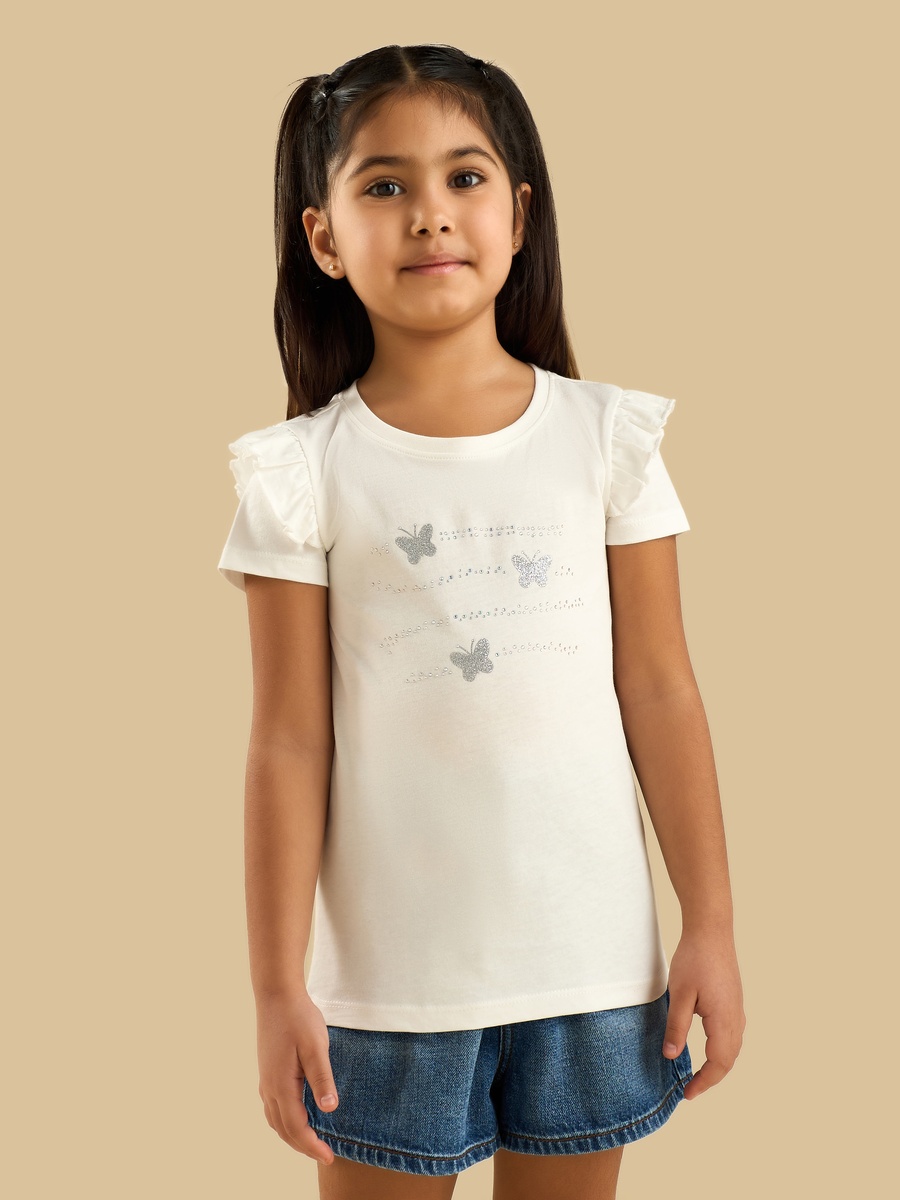 Butterfly Embellished T-Shirt