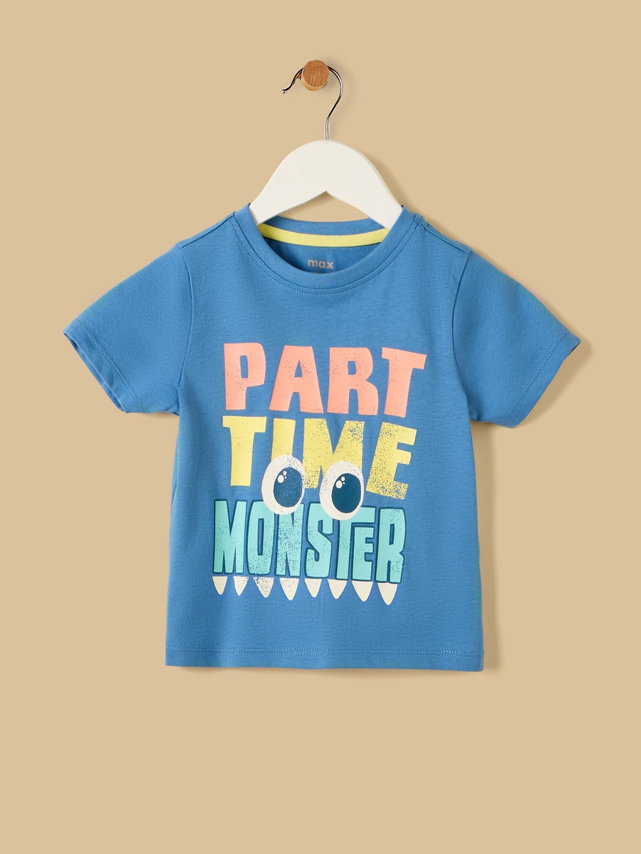 Slogan Print Cotton T-Shirt