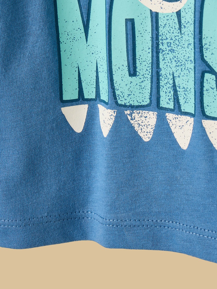 Slogan Print Cotton T-Shirt