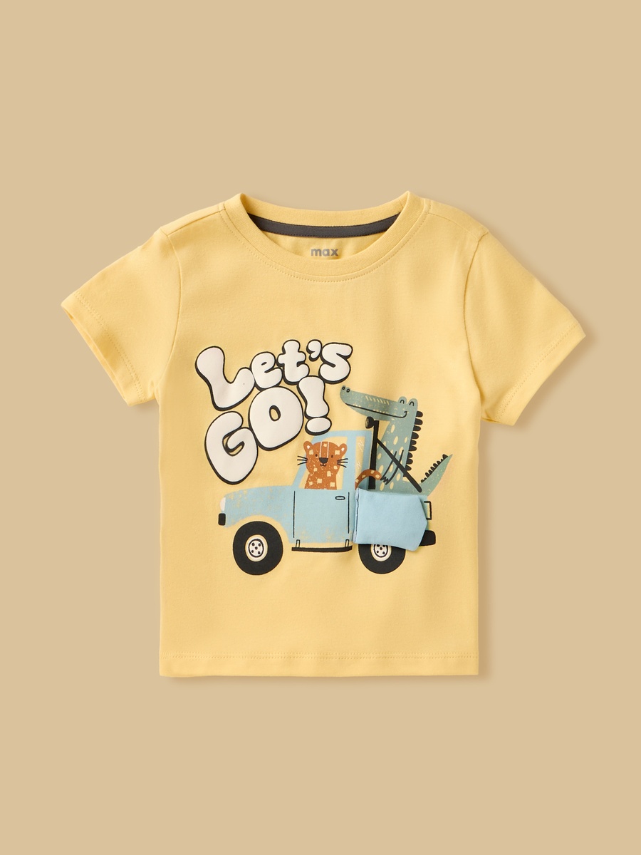 Pack of 3 - Safari Print Cotton T-Shirt