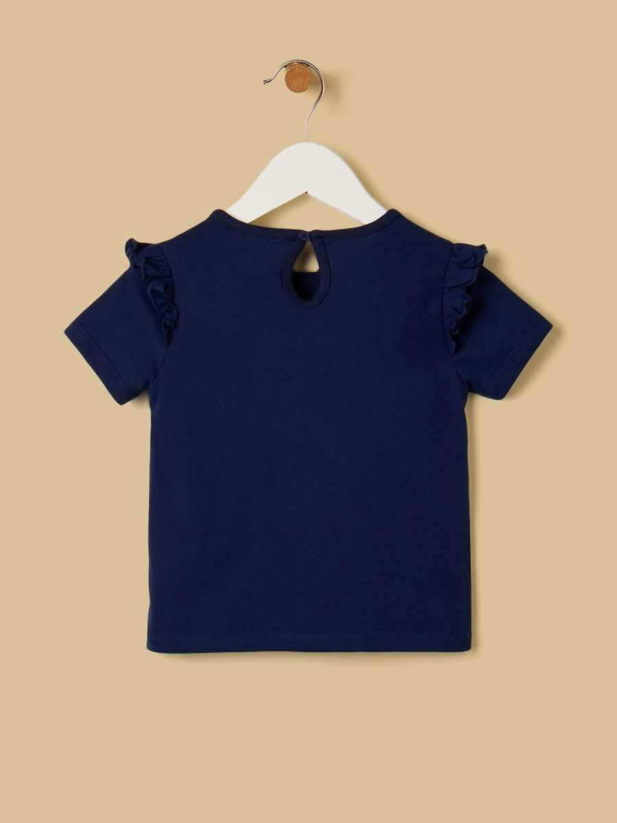 Heart Foil Print Cotton T-Shirt